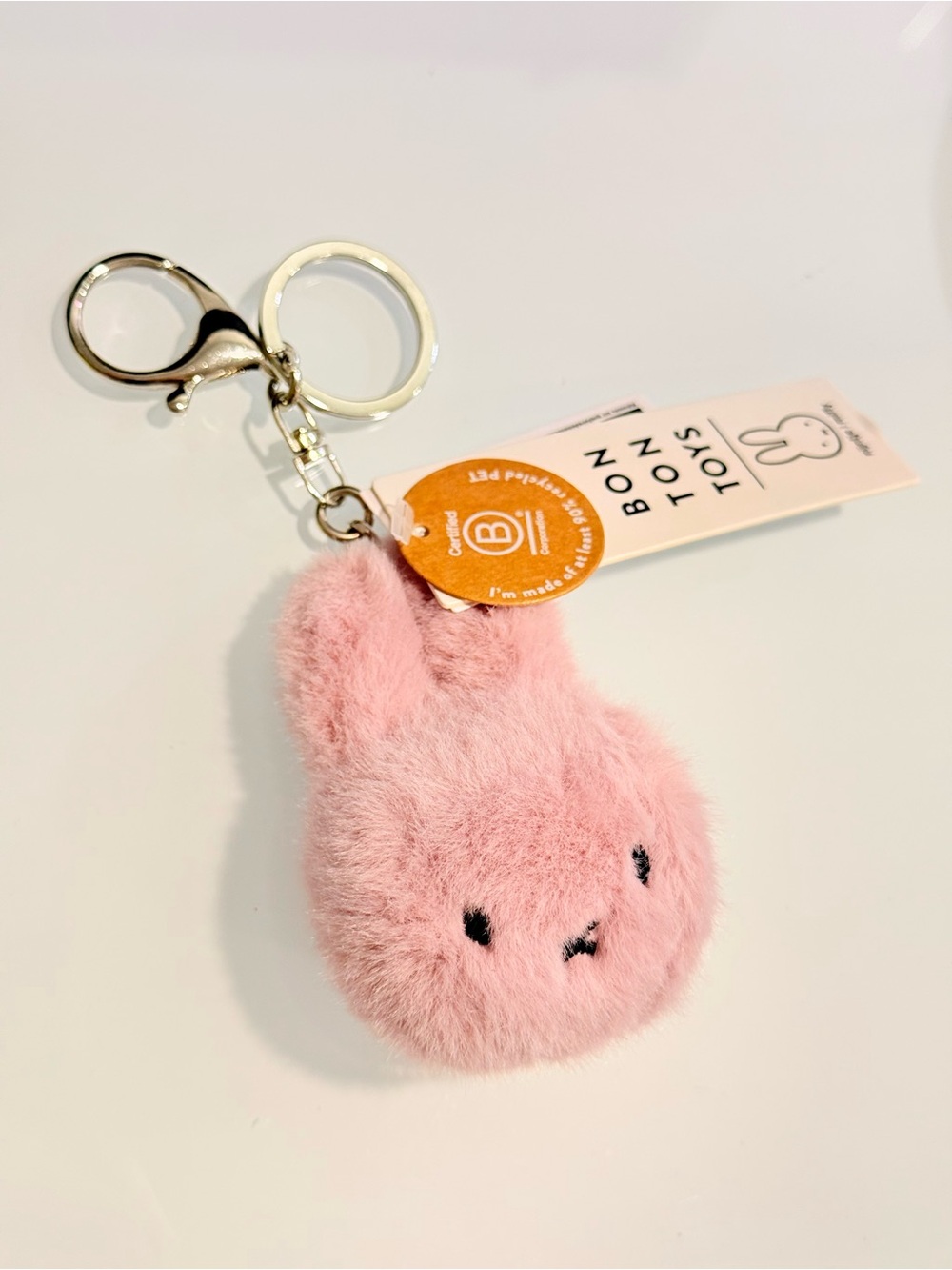 BON TON TOYS Miffy Fuzzy Lilac Plush Keychain NWT Japan Bag Charm